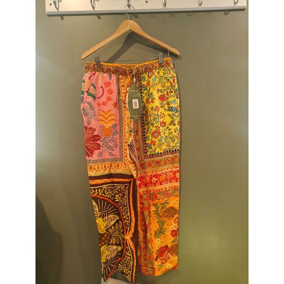 Farm Rio Mixed Scarves Pants - Picture 4 of 5